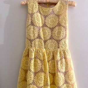 Yellow Daisy Cocktail Dress